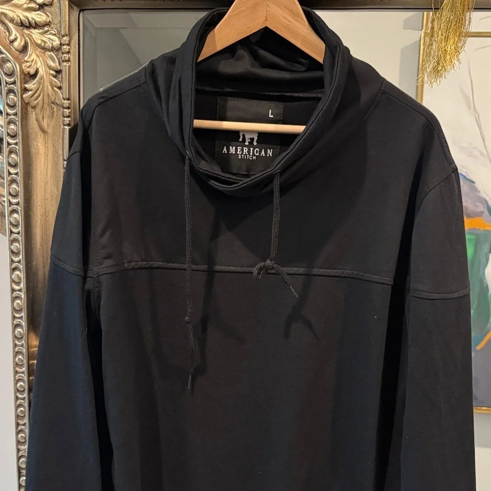 American Stitch Men's Black Turtleneck Sweater